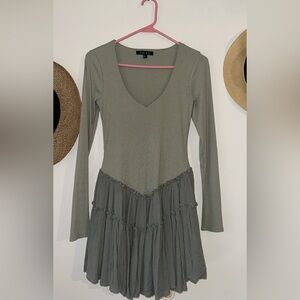 FORE Long Sleeve Gray Dress